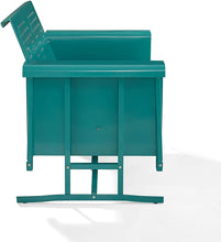 Load image into Gallery viewer, Crosley Bates Loveseat Glider Turquoise Gloss