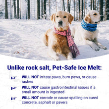 Load image into Gallery viewer, Green Gobbler Pet Safe Ice Melt Fast Acting Treatment | Magnesium Chloride Ice Melt Pellets | Pet &amp; Plant Safe Ice Melter (25lb Pail)