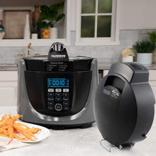 Load image into Gallery viewer, NUWAVE DUET Pressure Air Fryer, Combo Cook Technology, Removable Pressure and Air Fry Lids, 6QT Stainless Steel Pot, Stainless Steel Reversible Rack &amp; 4 Quart Non-Stick Air Fryer Basket; Built-in Sure-Lock Safety Technology, Steam, Sear, Saute, Slow Cook