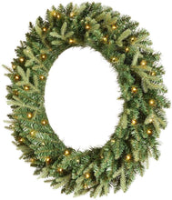Load image into Gallery viewer, Home Accents Holiday 30 in. Mayfield Prelit LED Artificial Christmas Wreath with 35 Warm White Micro Dot Light
