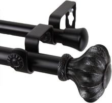Load image into Gallery viewer, Rod Desyne Flair Double Window Curtain Rod Set