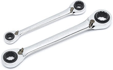 Load image into Gallery viewer, GEARWRENCH 2 Pc. 12 Point QuadBox Reversible Double Box Ratcheting Wrench Set, SAE - 85900
