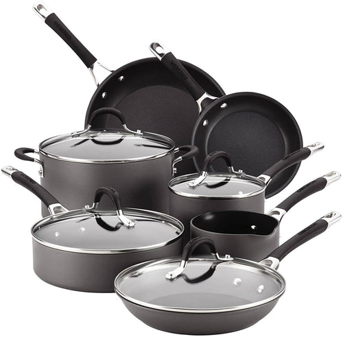 Circulon Momentum Hard-Anodized Nonstick 11-Piece Cookware Set - Gray