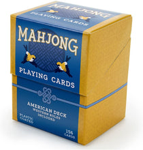 Load image into Gallery viewer, American Mahjong Card Game – The Classic Chinese Tile Game in Playing Card Form - 156-Card Deck for Chinese and Western Game Play - Includes Rules and Travel-Size Deck Box Storage