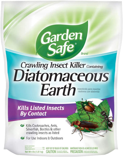 Garden Safe Brand Crawling Insect Killer Containing Diatomaceous Earth, 4-Pound