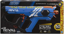 Load image into Gallery viewer, Perses Mxix-5000 Nerf Rival Motorized Blaster (Blue) -- Fastest Blasting Rival System, up to 8 Roundsper S -- Rechargeable Battery, Quick-Load Hopper