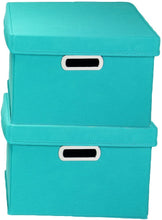 Load image into Gallery viewer, Household Essentials Fabric Storage Boxes with Lids and Handles