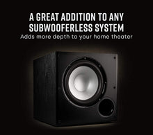 Load image into Gallery viewer, Polk Audio PSW108 10" Powered Subwoofer | 100W Peak Power | Explosive Performance for Movies &amp; Music | Black