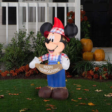 Load image into Gallery viewer, Mickey Mouse Thanksgiving Inflatable 3.8 Foot Scarecrow Airblown Yard Decoration