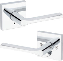 Load image into Gallery viewer, Kwikset 91550-021 Square Lisbon Square Bed/Bath Lever in Venetian Bronze