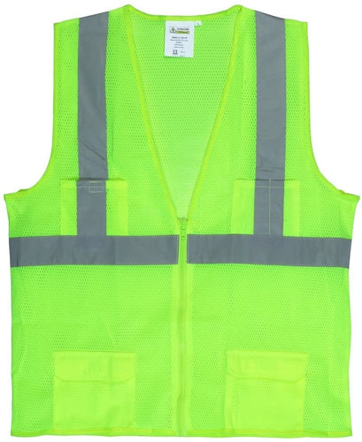 Cordova Safety Products Polyester Mesh Class 2 Surveyors Safety Vest with 2