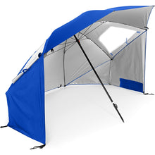 Load image into Gallery viewer, Sport-Brella Super-Brella SPF 50+ Sun and Rain Canopy Umbrella for Beach and Sports Events (8-Foot, Blue)