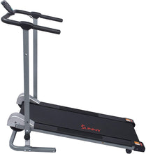 Load image into Gallery viewer, Sunny Health &amp; Fitness SF-T1407M Manual Walking Treadmill with LCD Display, Compact Folding, Portability Wheels and 220 LB Max Weight
