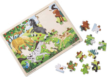 Load image into Gallery viewer, Melissa &amp; Doug Jigsaw Bundle 48pc - Fairy Princess Castle and Horses