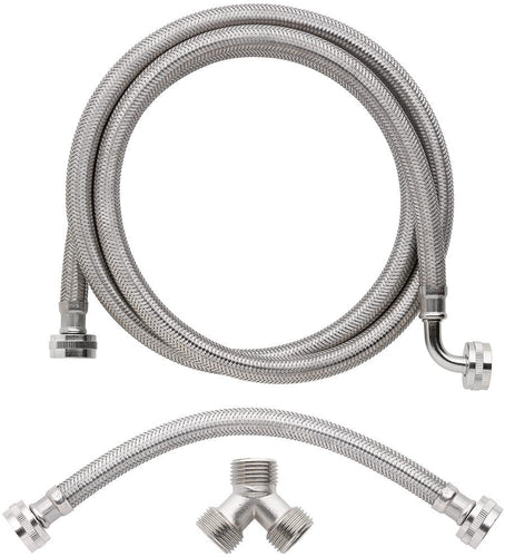 Everbilt 3/4 in. x 6 ft. Braided Stainless Steam Dryer Installation Kit