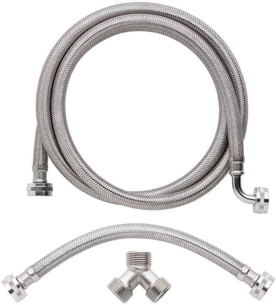 Everbilt 3/4 in. x 6 ft. Braided Stainless Steam Dryer Installation Kit