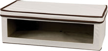 Load image into Gallery viewer, Household Essentials Vision Natural Canvas Storage Box, Brown Trim