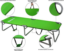 Load image into Gallery viewer, GigaTent One Person 5&#39;10&quot; Tall Lightweight Cot Green