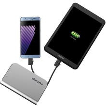 Load image into Gallery viewer, myCharge HubPlus-C Portable Charger 6700mAh Power Bank, USB-A Port with Qualcomm Quick Charge 3.0, Integrated Micro-USB &amp; USB-C Cables, Foldable Wall Plug (Not Compatible with Apple Devices)