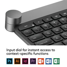 Load image into Gallery viewer, Logitech Craft Advanced Wireless Keyboard with Creative Input Dial and Backlit Keys, Dark grey and aluminum