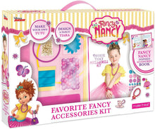 Load image into Gallery viewer, Make It Real - Disney Fancy Nancy Favorite Fancy Accessories Kit. DIY Craft and Jewelry Making Kit for Little Girls. Guides Kids to Create Disney Inspired Beauty Accessories from Fancy Nancy.