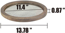 Load image into Gallery viewer, Stonebriar Round Natural Wood Serving Tray with Antique Mirror, Rustic Butler Tray, Unique Coffee Centerpiece for the Coffee Table, Dining Table, or Any Table Top