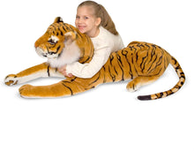 Load image into Gallery viewer, Melissa &amp; Doug Giant Tiger - Lifelike Stuffed Animal (over 5 feet long)