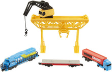 Load image into Gallery viewer, Power Trains Starter Set with Port Cargo Loader Crane Train Play Set