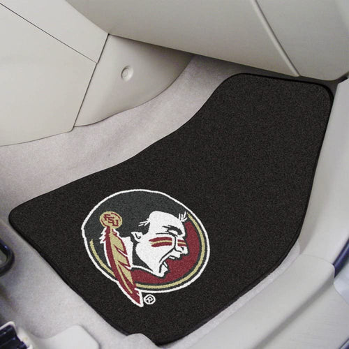 Fan Mats Florida State Seminoles NCAA Car Floor Mats (2 Front) Seminole Logo On Black
