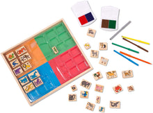 Load image into Gallery viewer, Melissa &amp; Doug Deluxe Wooden Stamp Set – Animals