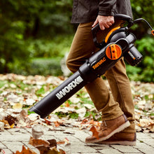 Load image into Gallery viewer, WORX WG514 3-in-1 TriVac Deluxe 2.0 Electric Blower/Mulcher/Vacuum, Black