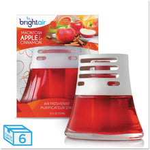 Load image into Gallery viewer, BRIGHT Air® Scented Oil Air Freshener, Macintosh Apple and Cinnamon, Red, 2. 5oz, 6/Carton