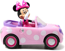 Load image into Gallery viewer, Disney Junior Minnie Mouse Roadster RC Car with Polka Dots, 27 MHz, Pink with White Polka Dots, Standard (97161)