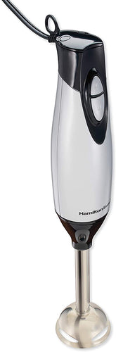 Hamilton Beach 59765 Immersion Hand Blender with Blending Wand, Whisk and 3-Cup Food Chopping Bowl, 3-Piece, Silver and Stainless Steel