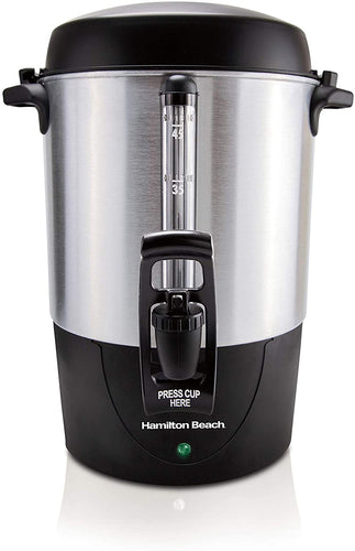 Hamilton Beach 45 Cup Fast Brew Coffee Urn and Hot Beverage Dispenser, Stainless Steel (40521)