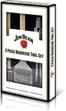 Load image into Gallery viewer, Jim Beam, F 3-Piece Grilling/Barbecue Tool Set with Wooden Handles Includes-Spatula, Fork and Tongs for Outdoor Cooking, 19&#39;&#39;x9.5&#39;&#39;x10&#39;&#39;, Metal