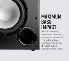 Load image into Gallery viewer, Polk Audio PSW108 10" Powered Subwoofer | 100W Peak Power | Explosive Performance for Movies &amp; Music | Black