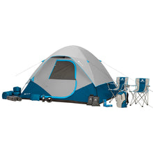 Load image into Gallery viewer, Ozark Trail 28-Piece Premium Camping Combo Set - 6 Person Tent includes rainfly, Lantern, Fan, Camping Chairs