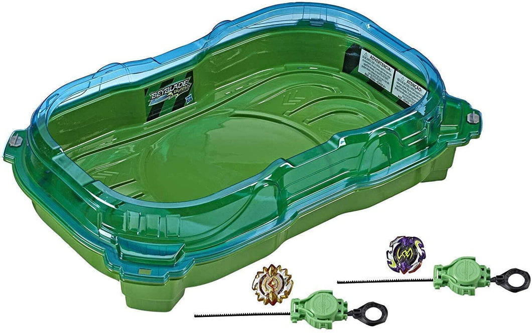 BEYBLADE Burst Turbo Slingshock Cross Collision Battle Set -- Complete Set with Burst Beystadium