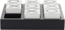 Load image into Gallery viewer, Deco 79 Wood Tic Tac Toe Game, Black/White, 2&quot; x 14&quot;