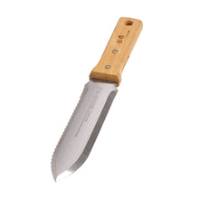 Load image into Gallery viewer, Nisaku NJP650 Hori-Hori Weeding &amp; Digging Knife, Authentic Tomita (Est. 1960) Japanese Stainless Steel, 7.25" Blade, Wood Handle
