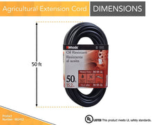 Load image into Gallery viewer, Woods 982452 2 Pack 50ft. 14/3 SJTOW Agri-Pro Extension Cord, Black