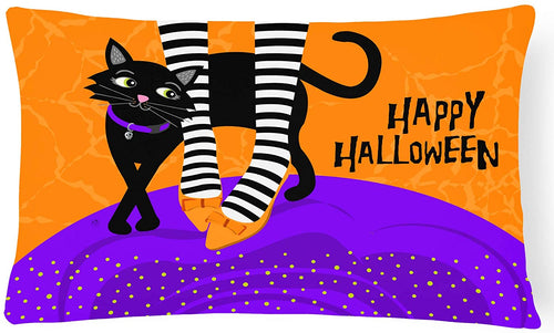 Caroline's Treasures VHA3038PW1216 Halloween Witches Feet Canvas Fabric Decorative Pillow, 12H x16W, Multicolor