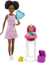 Load image into Gallery viewer, Barbie Skipper Babysitters Inc. Dolls &amp; Playset with Babysitting Skipper Doll, Color-Change Baby Doll, High Chair &amp; Party-Themed Accessories for Kids 3 to 7 Years Old