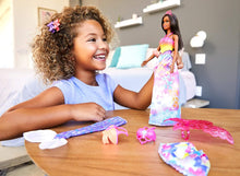 Load image into Gallery viewer, Barbie Dreamtopia Dress Up Doll Gift Set, approx. 12-inch, Brunette with 3 Fashions