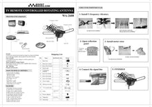 Load image into Gallery viewer, Amplified HD Digital Outdoor HDTV Antenna with Motorized 360 Degree Rotation, UHF/VHF/FM Radio with Infrared Remote Control for 2 TVs -Installation Kit