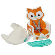 Load image into Gallery viewer, Infantino 4-in-1 Highchair - Space-Saving, Multi-Stage Booster and Toddler Chair with Multi-use Meal mat and Dishwasher-Safe Tray, in a Fox-Themed Design