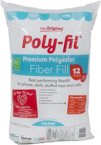 Fairfield FAIPFT12 Fiber Poly Fil Bag, 12 oz, White