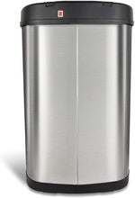 Load image into Gallery viewer, NINESTARS DZT-50-13 The Original Touchless Automatic Motion Sensor Trash Can, Black Top, 13.2 Gal. / 50 L., Stainless Steel