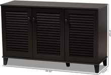 Load image into Gallery viewer, Baxton Studio Warren Shoe-Storage Cabinet, Espresso